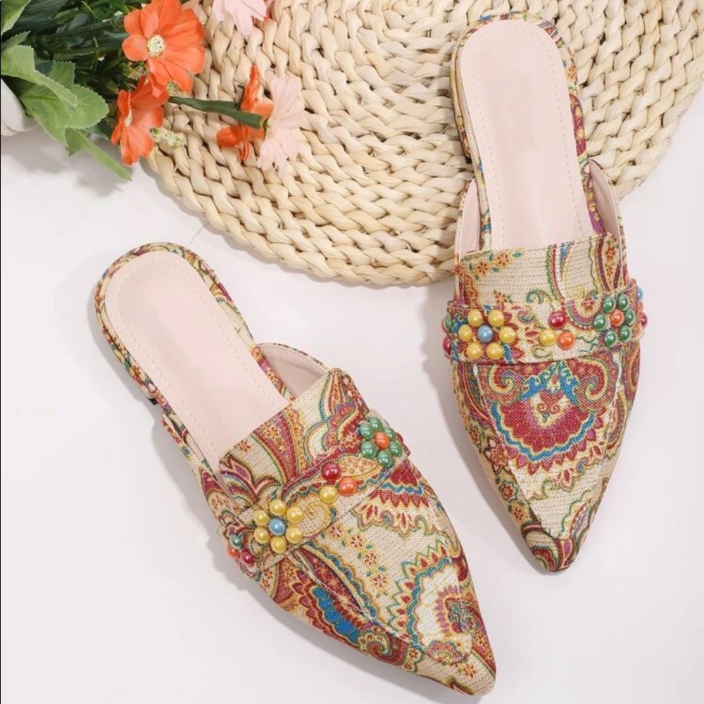 Shein beaded mules